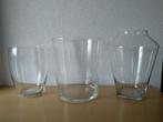 3 NIEUWE GLAZEN VAZEN, Overige kleuren, Nieuw, Ophalen of Verzenden, Glas