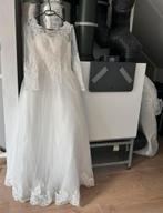Bruidsjurk maat 36 lange mouwen + bolero, sluier + hoepel, Kleding | Dames, Ophalen, Nieuw, Wit, Trouwjurk