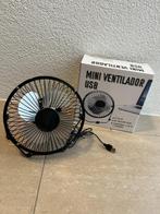 MINI VENTILATOR MET USB AANSLUITING, Ophalen of Verzenden, Zo goed als nieuw, Tafelventilator