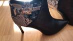 Ted Baker luxe enkellaars zwart/slangenleer hak 8 cm maat 38, Overige kleuren, Verzenden, Lage of Enkellaarzen, Zo goed als nieuw