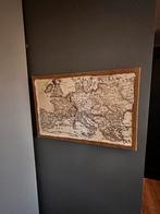 Wereldkaart op jute/linnen, Ophalen of Verzenden