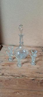 Kristallen karaf set met glaasjes, Ophalen of Verzenden