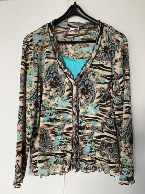 GERRY WEBER dun vest/blouse maat 44-46, Kleding | Dames, Truien en Vesten, Zo goed als nieuw, Maat 42/44 (L), Bruin, Ophalen of Verzenden