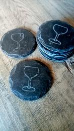 Leisteen glas onderzetters 8 stuks met vilt aan de onderkant, Huis en Inrichting, Woonaccessoires | Onderzetters, Ophalen of Verzenden