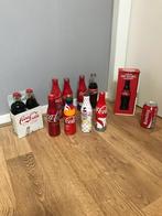 11 volle Coca-Cola reclame-flesjes en 1 vol blikje., Overige typen, Ophalen of Verzenden, Zo goed als nieuw