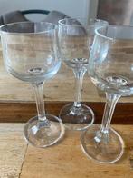 Set van 3 Vintage Glazen kristal, Huis en Inrichting, Glas of Glazen, Gebruikt, Ophalen of Verzenden, Glas