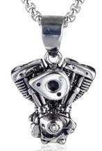 Harley Davidson Shovelhead  motorblok hanger RVS met ketting, Ophalen of Verzenden, Nieuw