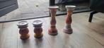 Set van 4 kleurrijke kandelaars, Ophalen, Overige materialen, Minder dan 25 cm