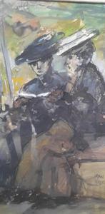 Isaac Israels - Aquarel - gesigneerd, Antiek en Kunst, Ophalen of Verzenden