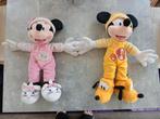 Mickey en minnie mouse in pyjama knuffels 2 stuks, Verzenden, Zo goed als nieuw, Overige typen
