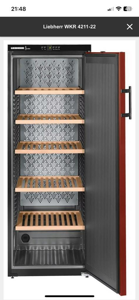 Liebherr Wijnbewaarkast WKR4211-22, Witgoed en Apparatuur, Koelkasten en IJskasten, Zo goed als nieuw, Zonder vriesvak, 200 liter of meer