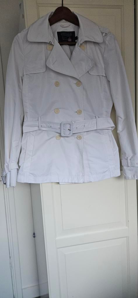 River Woods Trenchcoat - Maat M, Maat 38/40 (M), Wit, Ophalen of Verzenden, Zo goed als nieuw