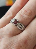 Zilveren Ring 925 met Robijn Kristal, Ophalen of Verzenden