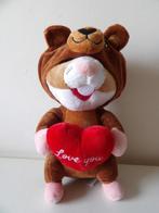 nieuw met kaartje AH knuffel hamster in beren onesie met har, Ophalen of Verzenden, Nieuw, Overige typen