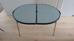 Opklapbare campingtafel - 120x90x70 cm, Ophalen, Gebruikt, Rechthoekig, Metaal