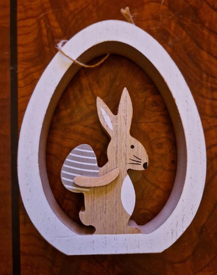 Houten Paasdecoratie Set, Hangdecoratie, Diversen, Pasen, Nieuw, Ophalen of Verzenden
