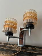 Geweldig mooie vintage wandlamp met glazenkap, Huis en Inrichting, Lampen | Wandlampen, Vintage, Ophalen of Verzenden, Glas, Zo goed als nieuw