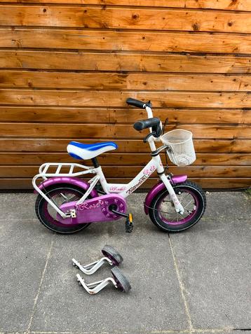 Meisjesfiets 12 inch met zijwieltjes beschikbaar voor biedingen