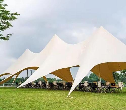 Gigantische Luxe Profi Starshade Stertent 20x8.6x4.5m Creme, Tuin en Terras, Partytenten, Nieuw, Stertent, Ophalen of Verzenden