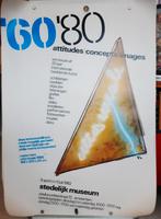 Originele Poster Wim Crouwel Stedelijk Museum 60 80, Rechthoekig Staand, Verzenden, Zo goed als nieuw, A1 t/m A3