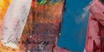 Jan te Wierik(1954)Acryl papier"Compositie Abstract" Ges Ged, Ophalen of Verzenden