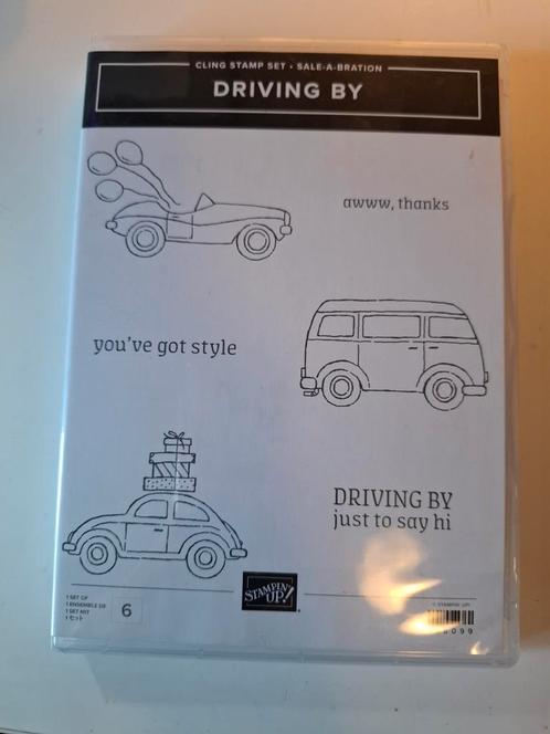 Stampin up stempels: driving by, Hobby en Vrije tijd, Stempelen, Zo goed als nieuw, Ophalen of Verzenden