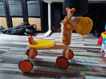 Z.g.a.n. houten loopfiets giraf van merk Scratch beschikbaar voor biedingen