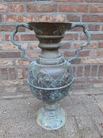 Oude Koperen Vaas met Handvatten - 60cm, Ophalen of Verzenden, Koper