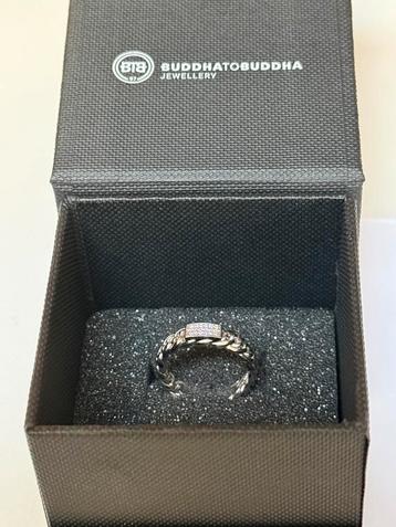 Buddha to Buddha ring 14 karaat witgoud met diamant! NIEUW! beschikbaar voor biedingen