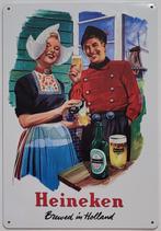 Heineken bier klederdracht reclamebord van metaal wandbord, Verzamelen, Merken en Reclamevoorwerpen, Reclamebord, Info@deconoord.nl