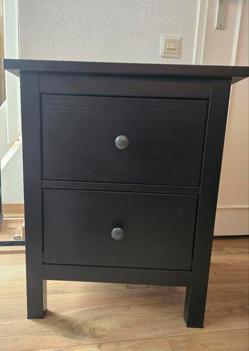 HEMNES Nachtkast | Ladekast |  2 lades, zwartbruin beschikbaar voor biedingen