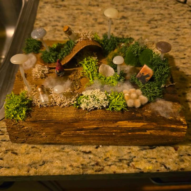 Handgemaakte Lichtgevende paddenstoelen met bergkristal, Huis en Inrichting, Woonaccessoires | Stolpen, Nieuw, Ophalen of Verzenden