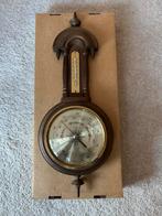 Antiek houten weerstation met barometer, Ophalen of Verzenden, Gebruikt, Weerstation