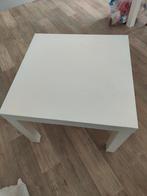 2 Witte IKEA Salon/Bijzettafeltjes, Minder dan 50 cm, Gebruikt, Vierkant, Minder dan 50 cm