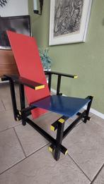Rietveld rood en blauw vintage design stoel, Huis en Inrichting, Ophalen, Gebruikt, Hout