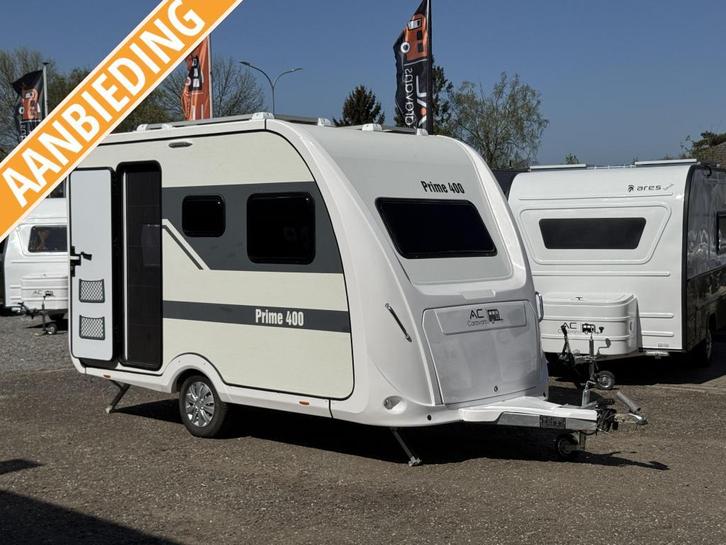 AC CARAVANS PRIME 400 -NIEUW -ALKO -4 PERSOONS -2025, Caravans en Kamperen, Caravans, Bedrijf, tot en met 4, 750 - 1000 kg, Treinzit