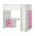 Hoogslaper stuva ikea roze., Ophalen, Zo goed als nieuw, Hoogslaper