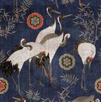 Mind the Gap behang paneel Tsuru Indigo, Ophalen of Verzenden, Minder dan 10 m², Blauw, Japans