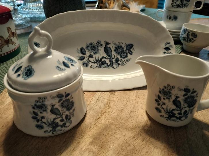 Prachtige Peacock Koffieset, Antiek en Kunst, Antiek | Servies compleet, Ophalen of Verzenden