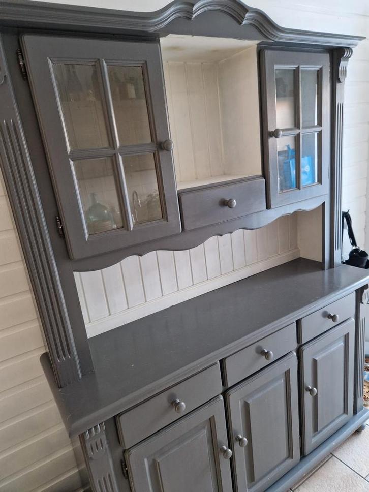 Mooie BUFFETKAST wandkast antraciet, Huis en Inrichting, Kasten | Buffetkasten, Gebruikt, 150 tot 200 cm, 100 tot 150 cm, 25 tot 50 cm