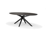 Eettafel Julio ovaal zwart gelakt eiken 200x110cm | Webshop, Modern design, Eikenhout, 100 tot 150 cm, Ophalen of Verzenden