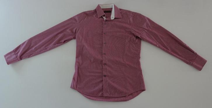 Gentiluomo Overhemd Bordeaux Rood voor Heren maat M, Kleding | Heren, Overhemden, Zo goed als nieuw, Ophalen