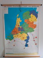 Van Goor's Staatkundige kaart van Nederland, Antiek en Kunst, Antiek | Schoolplaten, Ophalen, Aardrijkskunde
