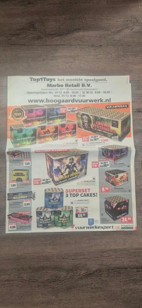 Mooie vuurwerkfolder van Magnum/Broekhof 2025, Ophalen of Verzenden, Nieuw