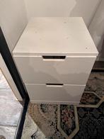 Ikea Nordli Nachtkastje met 2 Lades, Ophalen, Overige materialen, Minder dan 50 cm, Gebruikt