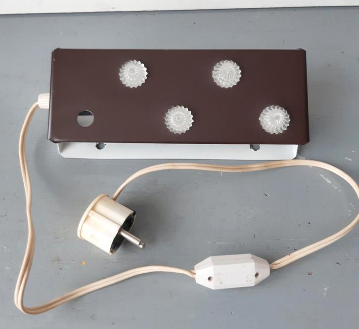 Vintage Wandlamp, Huis en Inrichting, Lampen | Wandlampen, Gebruikt, Glas, Metaal, Ophalen of Verzenden