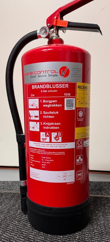Professionele Ecofex Schuimblusser 6L, keuring tot nov '26, Huis en Inrichting, Brandblussers en Brandkasten, Zo goed als nieuw