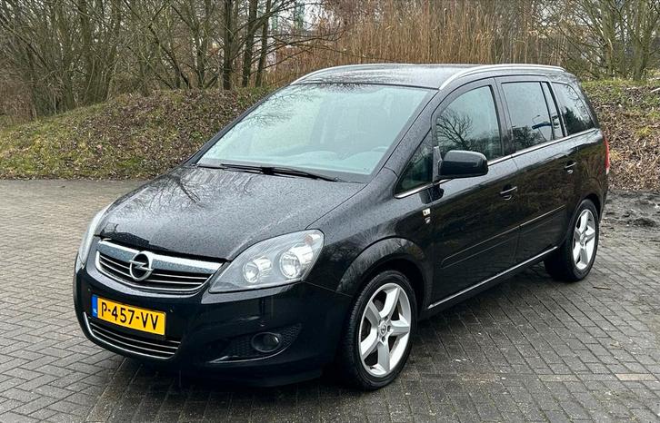 Opel Zafira 1.8 LPG 101KW 2011 Zwart, Auto's, Opel, Particulier, Zafira, Airbags, Airconditioning, Centrale vergrendeling, Dakrails