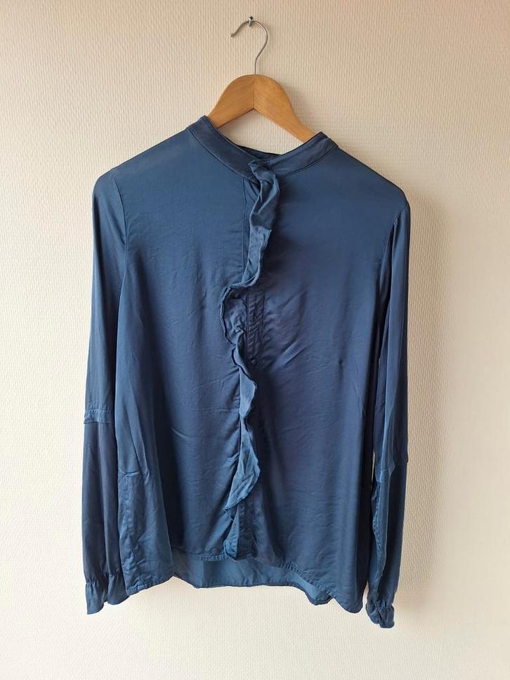 Voyar la Rue Tall blouse - Stijlvol!, Kleding | Dames, Blouses en Tunieken, Gedragen, Maat 38/40 (M), Blauw, Ophalen of Verzenden