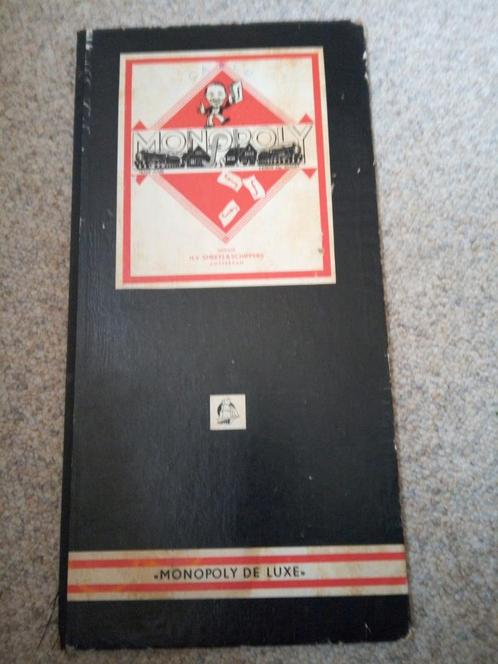 Het Echte Oude "Monopoly de Luxe" Jaren '50 met Guldens, Hobby en Vrije tijd, Gezelschapsspellen | Bordspellen, Gebruikt, Vijf spelers of meer